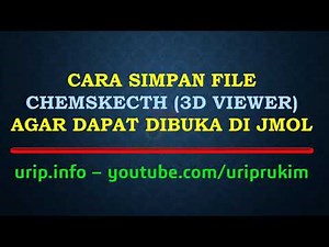 Menampilkan File dari ChemSketch di Jmol