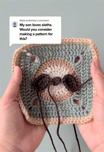 Easy Sloth-Inspired Granny Square Baby Blanket