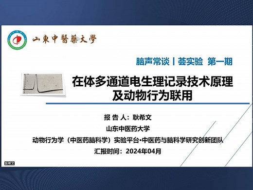 脑声常谈丨荟实验第一期：在体多通道电生理记录技术原理及动物行为联用