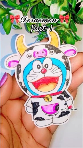 Doraemon Sticker Drawing ✨ Easy Cute Sketch | Aesthetic Cartoon Art #shorts #youtubeshorts #short