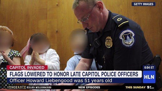 President Donald Trump ordered that the flag flying above the White House be lowered to half-staff on Sunday to honor US Capitol Police officers Brian Sicknick and Howard Liebengood. | HLN