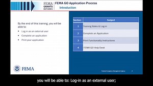 FEMA - FEMA GO Application Process Guide (YouTube)