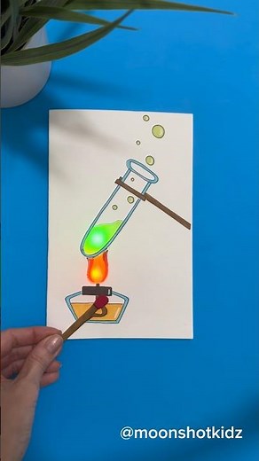 DIY “Chemical reaction” interactive card. Easy and fun paper electronics project for beginners