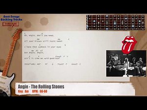 🎸 Angie - The Rolling Stones Guitar Backing Track with chords and lyrics