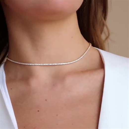 Dainty Diamond Necklace Set by Caitlyn Minimalist • Everyday Layering Necklaces • Tennis Necklace, Pendant Necklace • Birthday Gift - Etsy