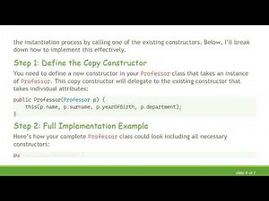 How to Create a Class Constructor in Java that Accepts Another Class as Input Professor(Professor)
