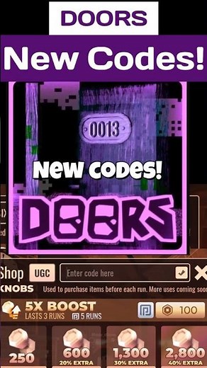 New Codes For DOORS in Roblox - all Roblox DOORS codes - New DOORS Codes 2025!