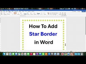 How to Add Star Border In Word