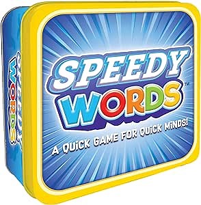 FoxMind Speedy Words Quick Word Game, On The Go Educational Kids and Adult Card Games, 15 Minute Fun Card Games for 2 Players or More, Card Game for Family Night, Parties, and More
