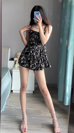 Short Dress with High Heels