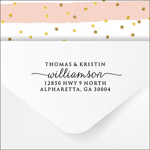 Return Address Stamp or Labels: Self Inking Stamper With Calligraphy Font for Wedding Invitations, Mail, Envelopes - Etsy