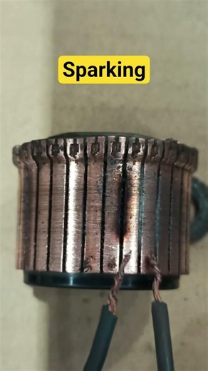 Sparking #Sparking #armature #powertools #winding #copper #commutator #voltage #shorts #viral
