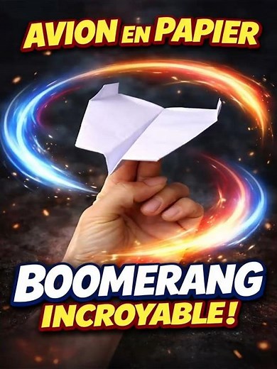 Avion en papier boomerang ✈️ Facile à fabriquer !