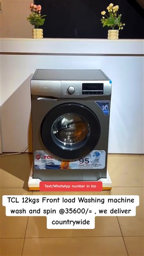 TCL 12kgs Front load Washing machine wash and spin @35600/= , we deliver countrywide#fyppppppppppppppppppppppp #fyp