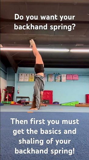 How to work your backhand spring at home! For beginners! #gymnastics #gymnast #backhandspring