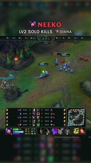 Neeko LV2 SOLO KILLS Diana | BR Master Patch 26.14 #shorts