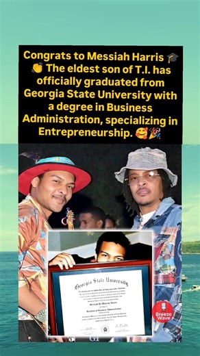 Congrats to Messiah Harris 🎓👏 The eldest son of T.I has officially graduated #MessiahHarris #shorts