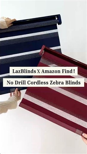 ❤️💙 No-Drill Zebra Shades