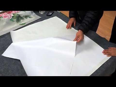 Live Demo Vidfeo: how to dry-mount a silk painting with silicone paper