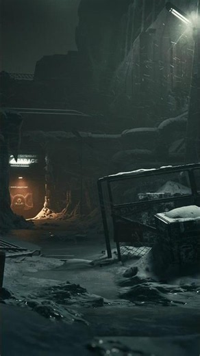 Outside the Frozen Maintenance Outpost... ❄️ #scifiambience