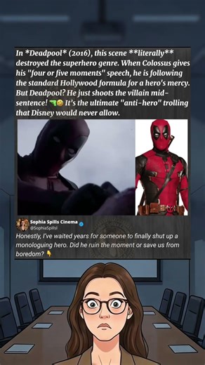 Deadpool vs Hero Tropes: The Moment Disney Would Hate 💀#deadpool #ryanreynolds #colossus #marvel