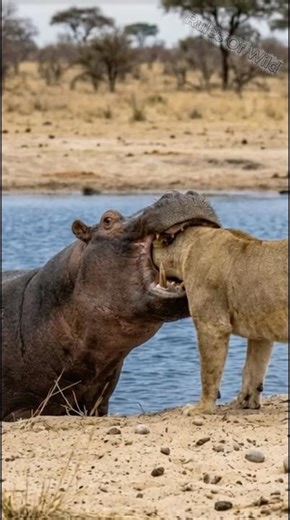 Hippo vs Lion
