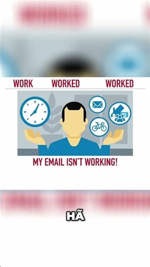 E-mail Não Funciona? Resolver 'work' em Inglês! #shorts