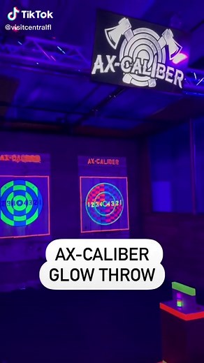Glow & Throw at Ax-Caliber in Lakeland, FL is the perfect date night activity!🪓📸: @Katie ☀️ #visitcentralfl #visitcentralflorida #visitfl #visitflorida #loveflorida #lovefl #lkld #lakeland #lakelandfl #lakelandflorida #lovelkld #lovelakeland #datenight #datenightideas #axthrowing #axcaliber #axcaliberglowthrow