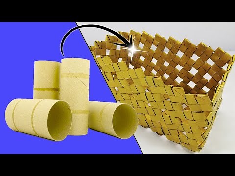 Basket with tubes of toilet paper (Recycle) Ecobrisa DIY