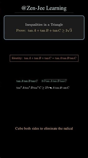 IIT JEE Math: Proving Triangle Inequalities Instantly 🚀⚡ #maths #jeeproblems #mathematics