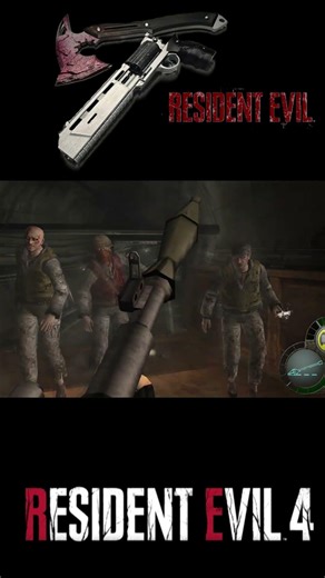 Leon Rocket Launcher 50 Soldiers Ch5 Army Vaporized Re4! #viral #re4 #shorts