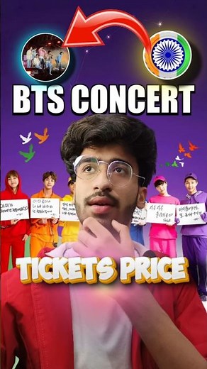 BTS CONCERT 💜 TICKETS PRICE ✨🎫 #bts#btsarmy#kpop#viral#india#concert#shorts