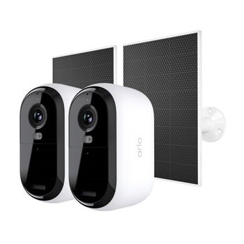 Arlo Essential Camera 2K (3rd Gen), 2-pack plus 2 Solar Panel chargers