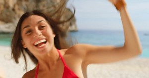 Woman Smile Bikini On Beach Holiday Stock Footage Video (100% Royalty-free) 3437256025 | Shutterstock