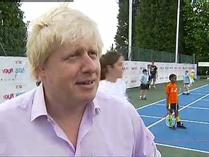 Boris Johnson tennis ace