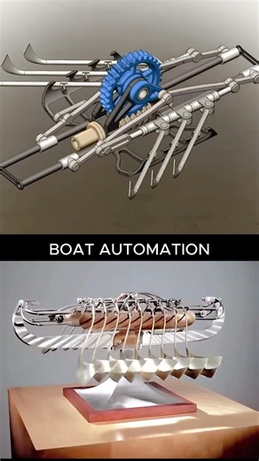 Boat Automation Kinematic Mechanism | Satisfying Mechanical Motion #shorts