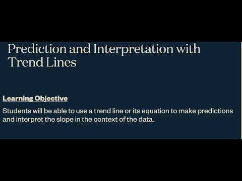 Prediction and Interpretation with Trend Lines