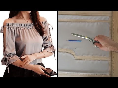Cut and sew free size blouse.💯 easy for beginners