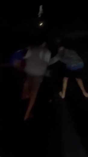 Playing takle football on trampoline