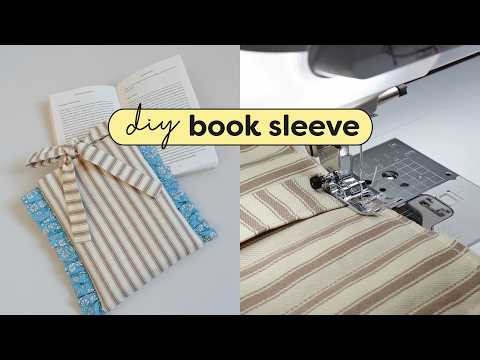 How to Sew a Easy Book Sleeve | DIY Gift Sewing Tutorial + Pattern