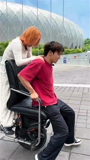 This is getting really difficult! Two people riding a unicycle! 🤣 I just learned how to start an ...