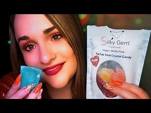 Satisfying ASMR 💎 Silky Gem Sour Crystal Candy Sounds | Crunchy, Tingly & Relaxing ASMR Experience