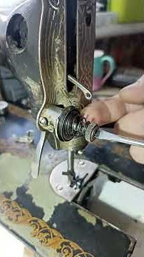 Repair of the thread tension regulator in a Singer sewing machine, Podolsk, Gosshvey machine