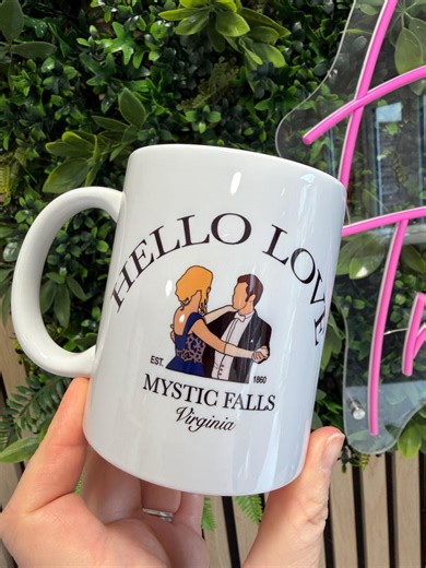 Hello Love Klaroline Mug | Klaus Mikaelson | Caroline Forbes | Vampire Diaries - Etsy