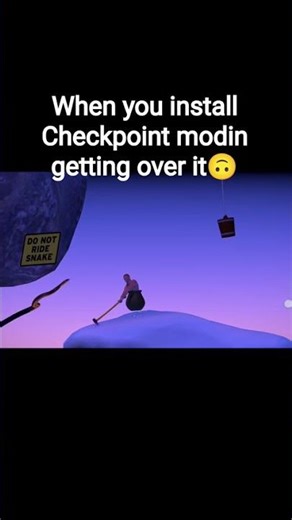 Checkpoint mod in getting over it🙃 #gaming #viral #getingoverit #trending #trendingshorts
