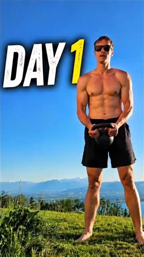 Day 1 of proving one kettlebell and 30 minutes is all you need to get jacked.