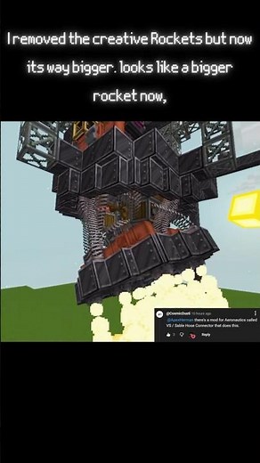 Create aeronautics rocket (HE-003-ALR-Proto)#rocket #minecraft #create #aeronautics