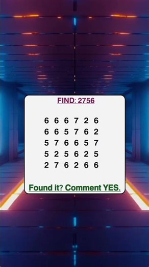 Eye test || Find 2756 #youtubeshorts #puzzlechallenge #shorts #viral