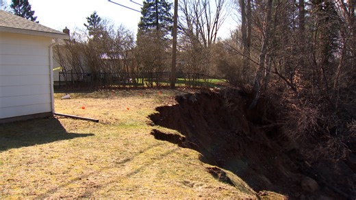 Irondequoit family forced out after massive landslide opens up feet from their backdoor