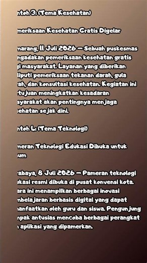 CONTOH TEKS BERITA SINGKAT AKTUAL